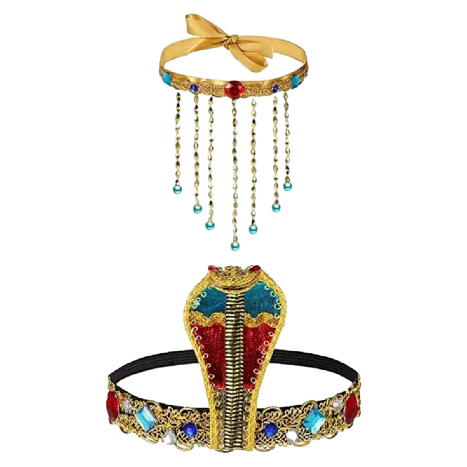 Women'S Egyptian Accessories - 2 個のエジプト衣装アクセサリー エジプト女王の頭飾り エジプトのヘッドピース 写真小道具用 仮面舞踏会