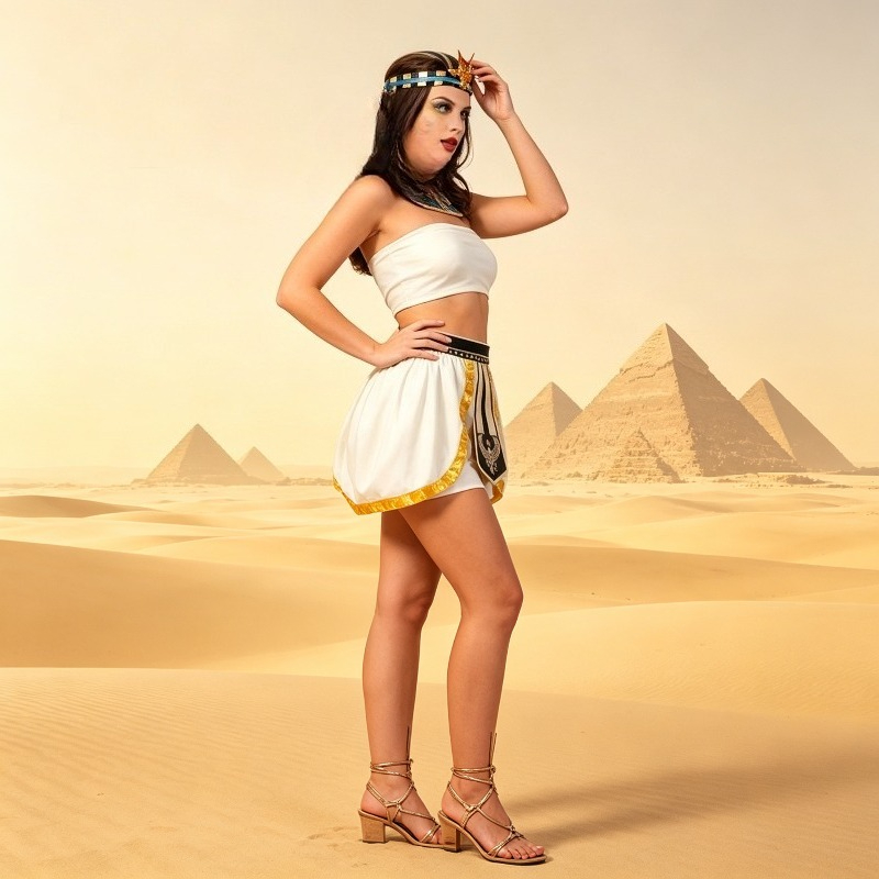 Women'S Egyptian Accessories - コスプレコスチューム バーステージドレスアップ レディースドレスアップアクセサリースーツ ハロウィン 女性用エジプト風ドレス パーティーコスチューム