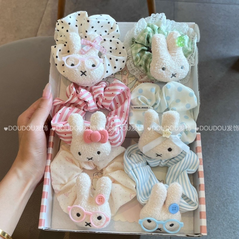 Women'S Accessories List - 新しいミッフィーのかわいいヘアゴム、大腸ヘアバンド、カワイイ漫画キャラクターのウサギ、ハート、ポニーテール固定、女の子用ゴム、お団子ヘアギフト
