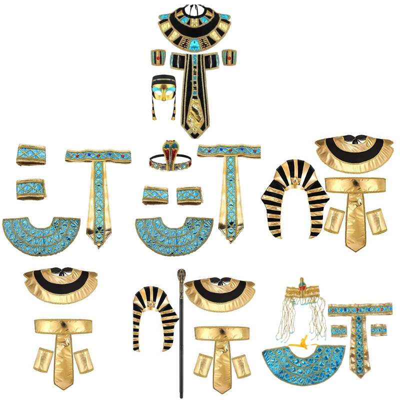 Women'S Egyptian Accessories - エジプトコスチュームアクセサリー男性用エジプトファラオかぶとリストバンドエジプトの首輪ハロウィンパーティーの装飾