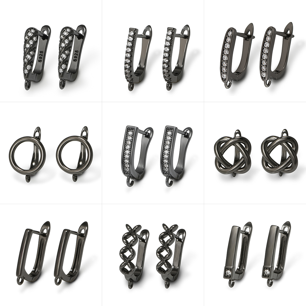 Women'S Ear Accessories - YANASI 1 ペアガンブラック真鍮イヤリングフック DIY 女性ジュエリー作成用品所見アクセサリー抗アレルギー