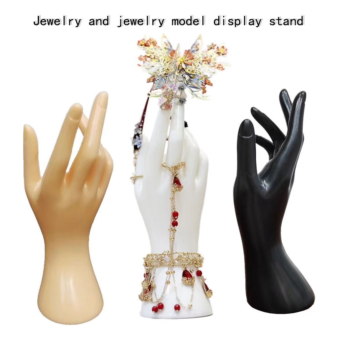 Women Accessories Display - 新しいジュエリーディスプレイハンドモデル時計ブレスレットディスプレイスタンドスケッチ装飾アートフォトリングオーガナイザー女性色
