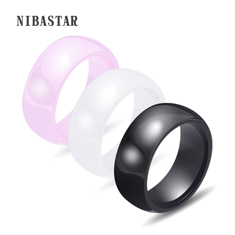 Women Accessories Shop Online - 男性と女性のための磨かれたセラミックリング,婚約指輪,ジュエリーアクセサリー,8mm,3色,特別オファー,オンラインショッピング