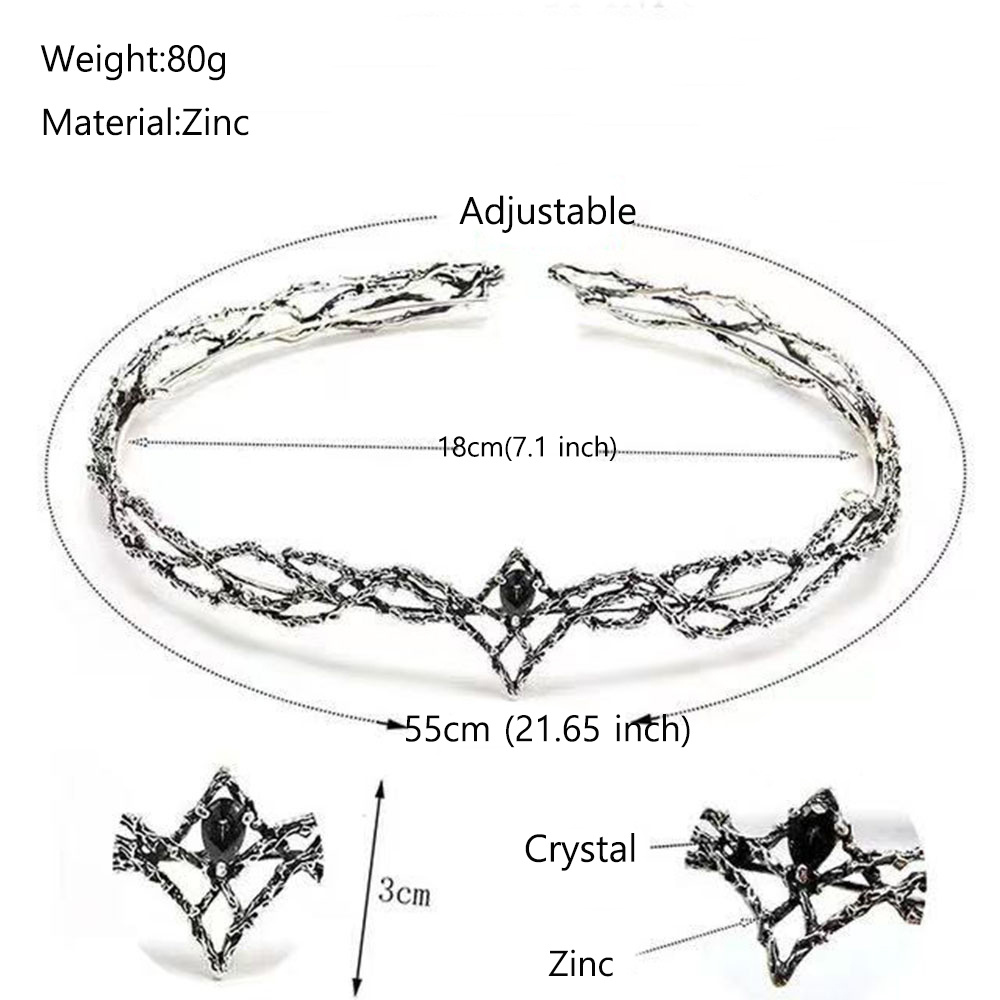 調節可能なヴィンテージソーンヘアティアラ女性/男性用王冠ヘッ - Women Knight Accessories のレビューと価格